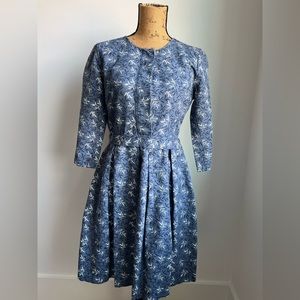 Gap Blue Dress with leaves design